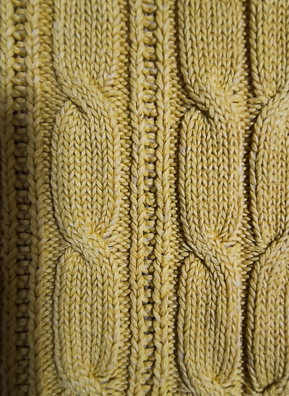 3/$10⭐ St. John's Bay Cable Knit Sweater, Yellow, Women's Small - Picture 9 of 13